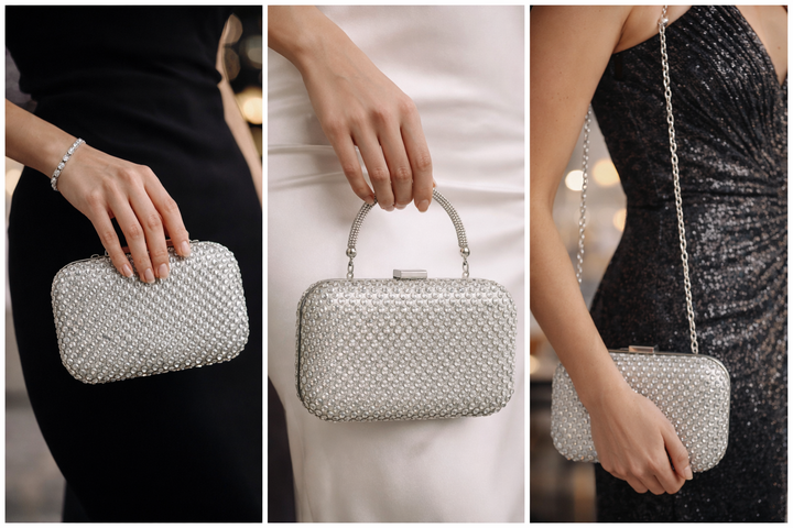 Crystal Luxe 3-Way Clutch Bag