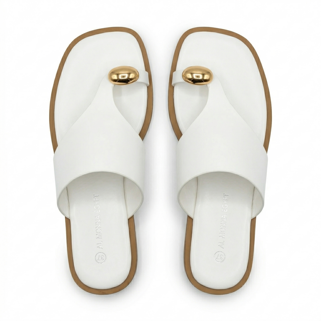 Gold Ring Slipper – Minimal Luxury Flat | Kundara