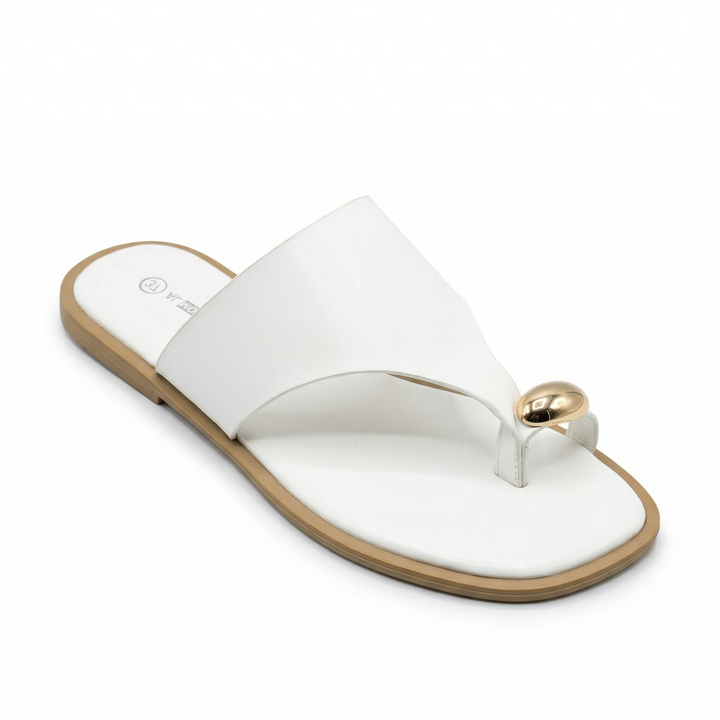 Gold Ring Slipper – Minimal Luxury Flat | Kundara