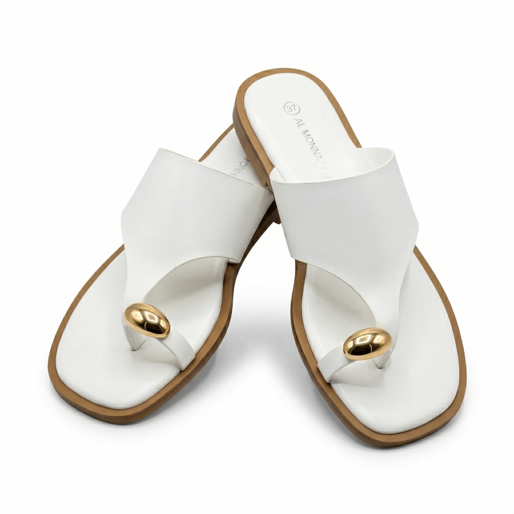 Gold Ring Slipper – Minimal Luxury Flat | Kundara