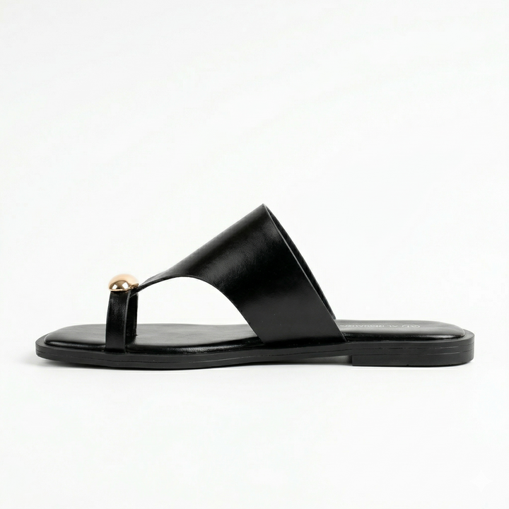 Gold Ring Slipper – Minimal Luxury Flat | Kundara