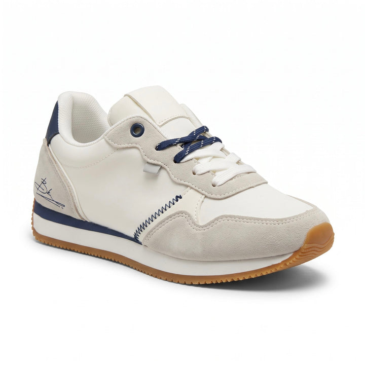 Mila Retro Suede-Trim Sneakers