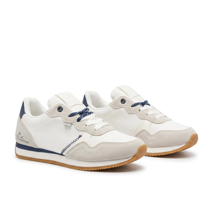 Mila Retro Suede-Trim Sneakers