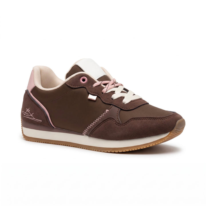 Mila Retro Suede-Trim Sneakers