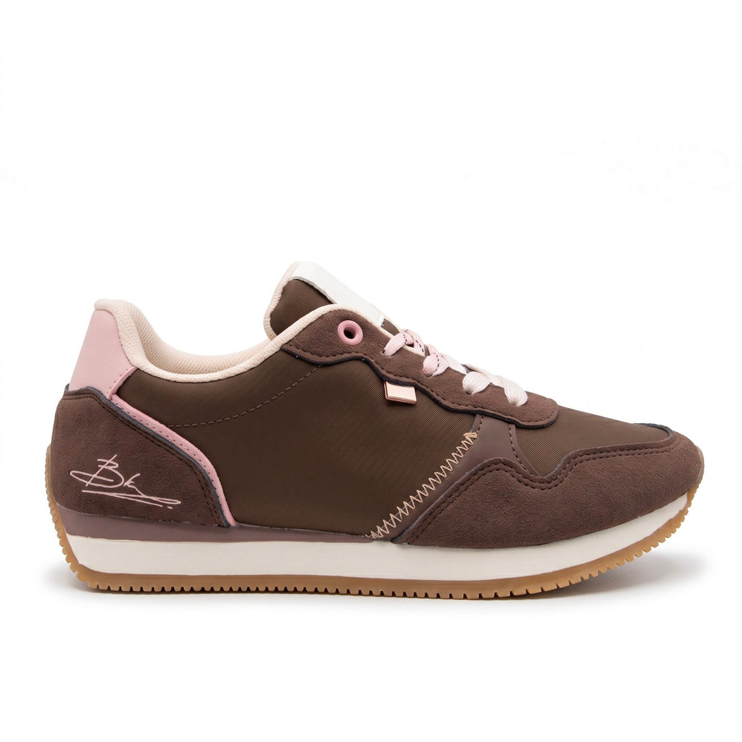 Mila Retro Suede-Trim Sneakers