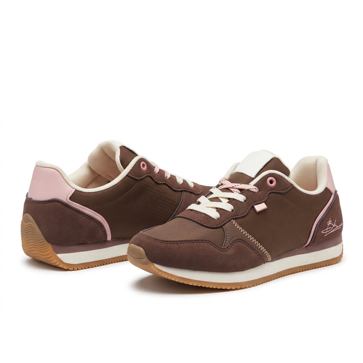 Mila Retro Suede-Trim Sneakers