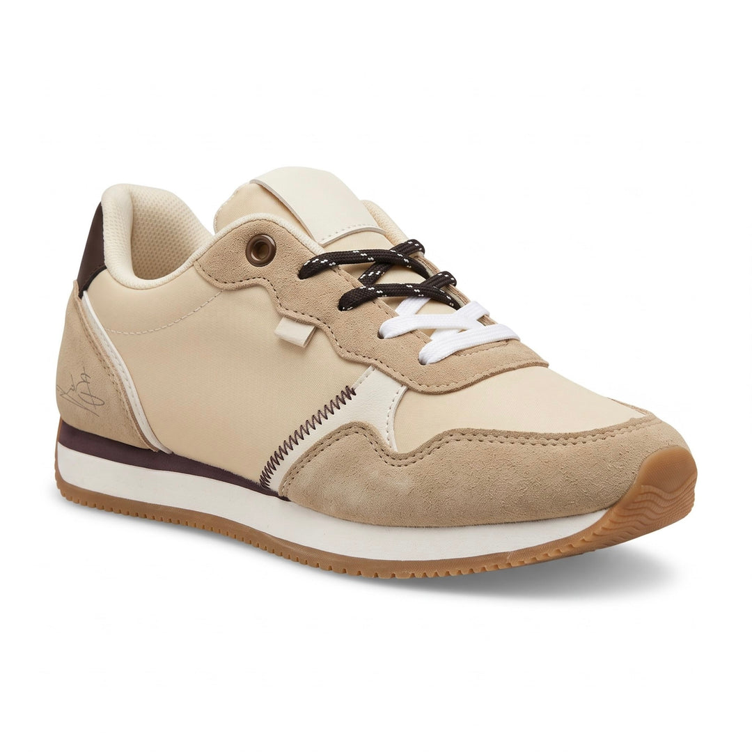 Mila Retro Suede-Trim Sneakers
