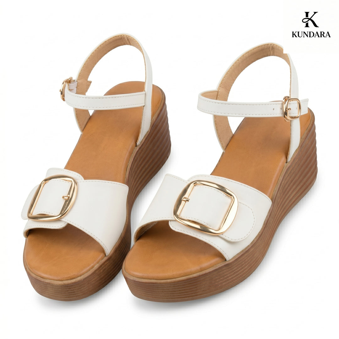 Sienna Buckle Wedge Sandal