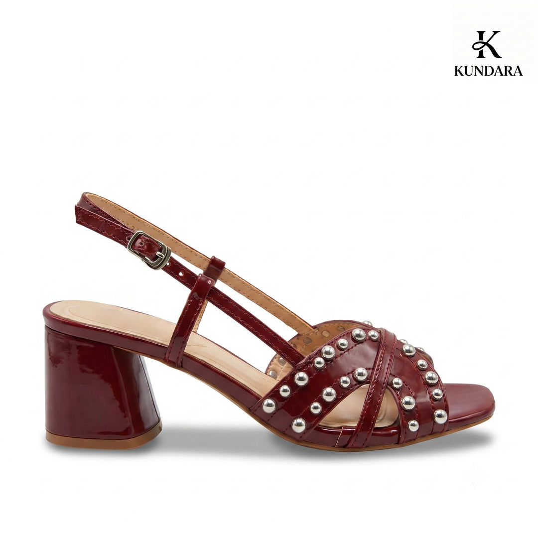 Sienna Studded Block Heel Sandal