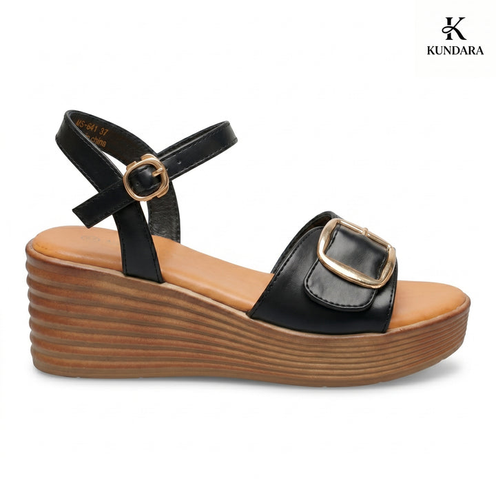 Sienna Buckle Wedge Sandal
