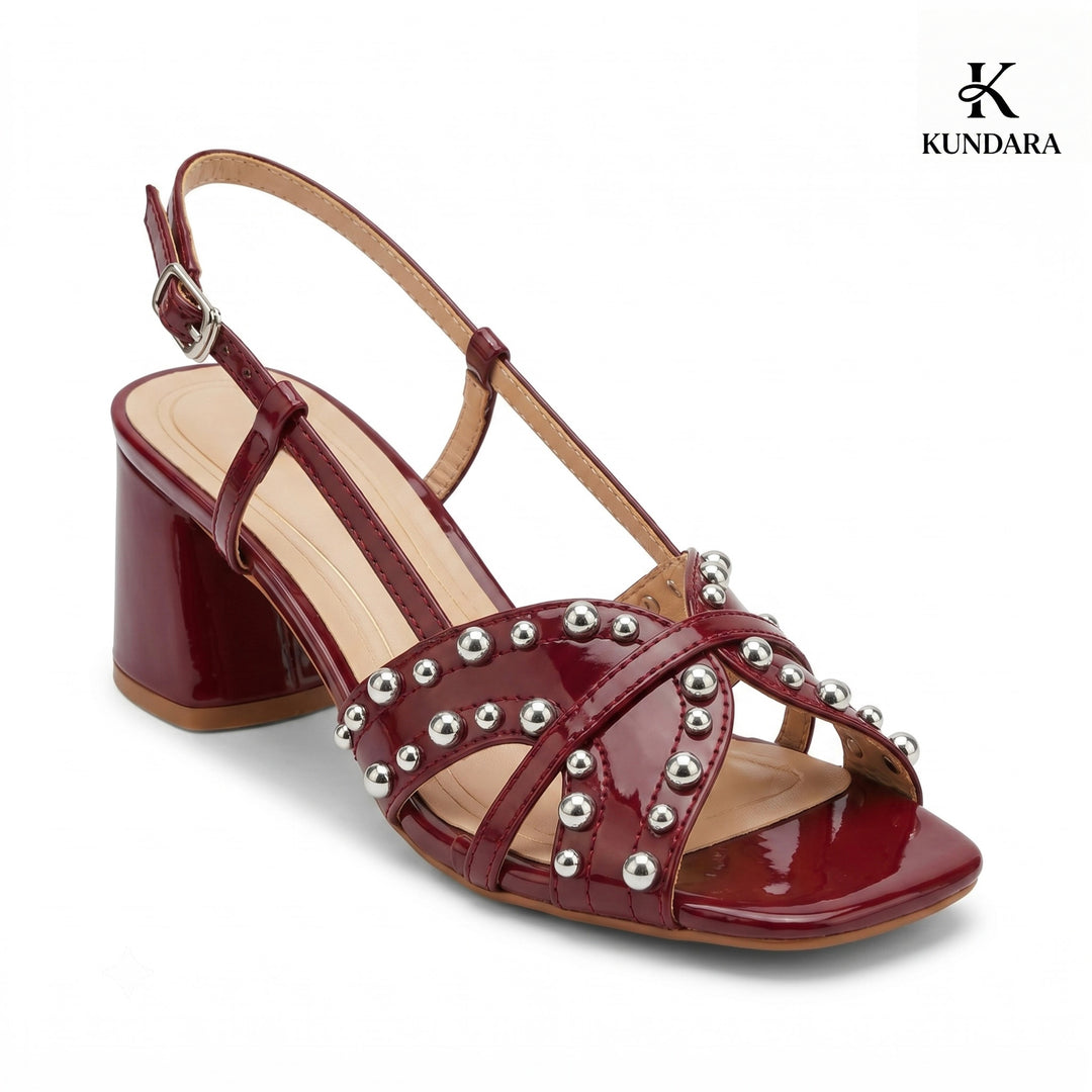Sienna Studded Block Heel Sandal