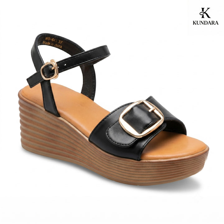Sienna Buckle Wedge Sandal