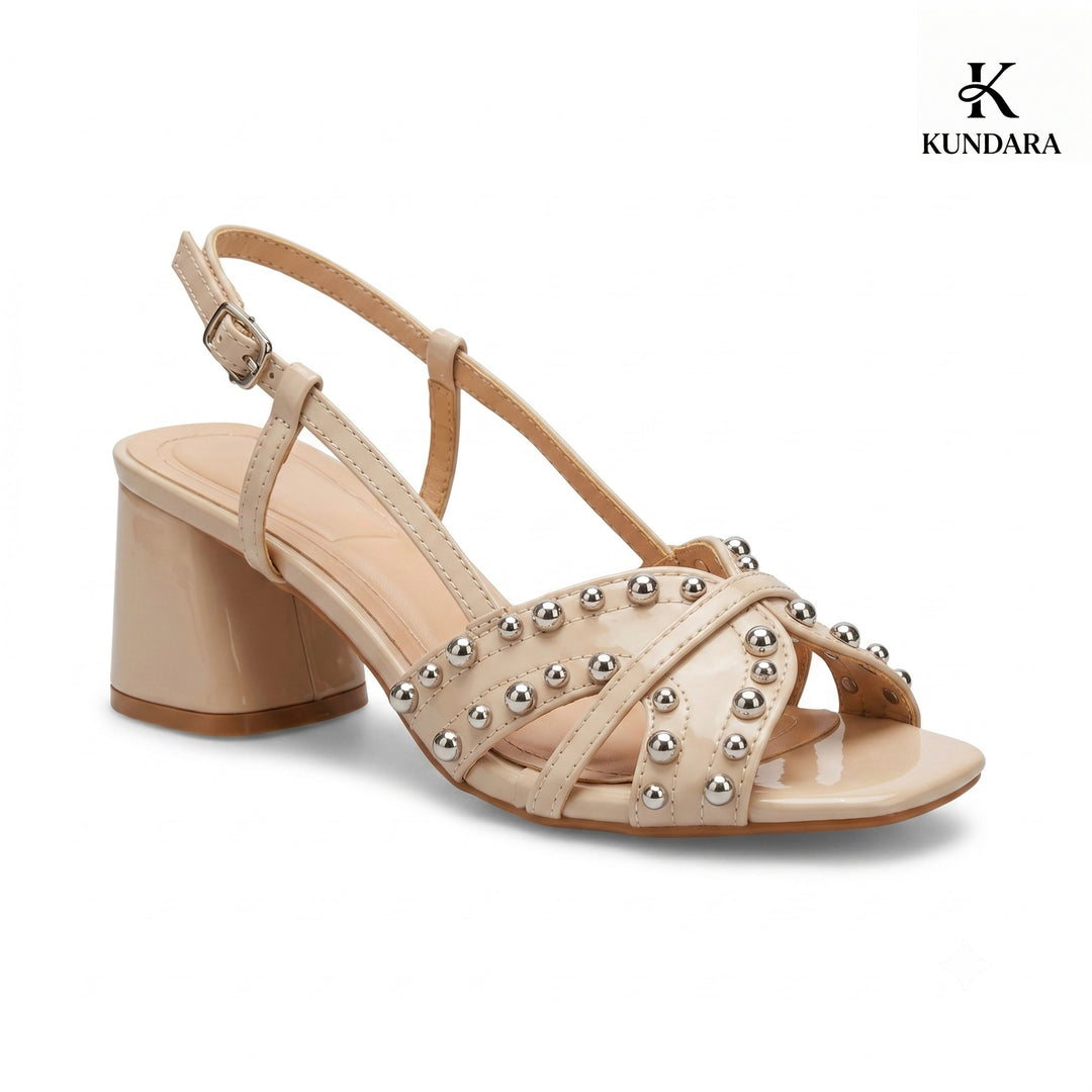 Sienna Studded Block Heel Sandal