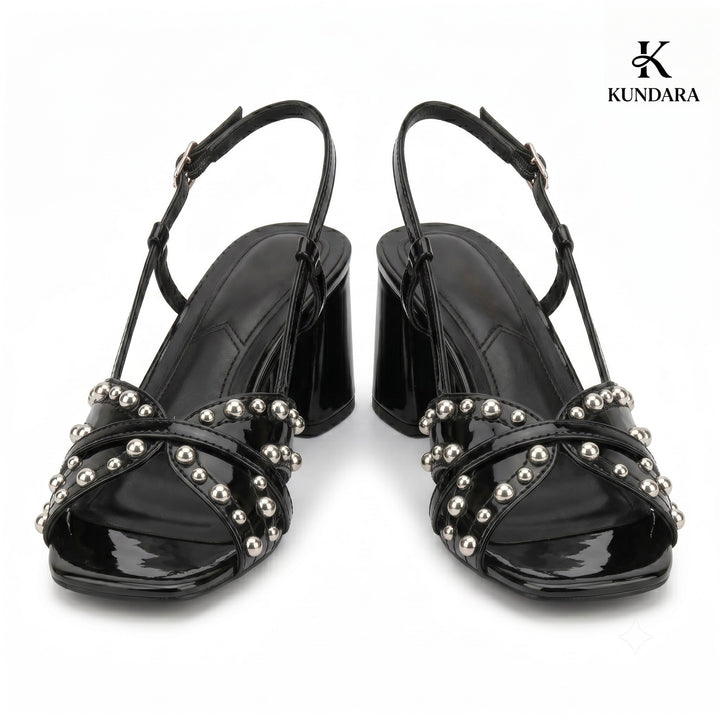 Sienna Studded Block Heel Sandal