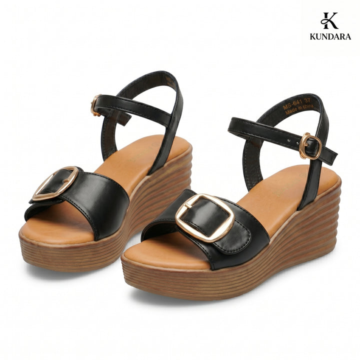 Sienna Buckle Wedge Sandal