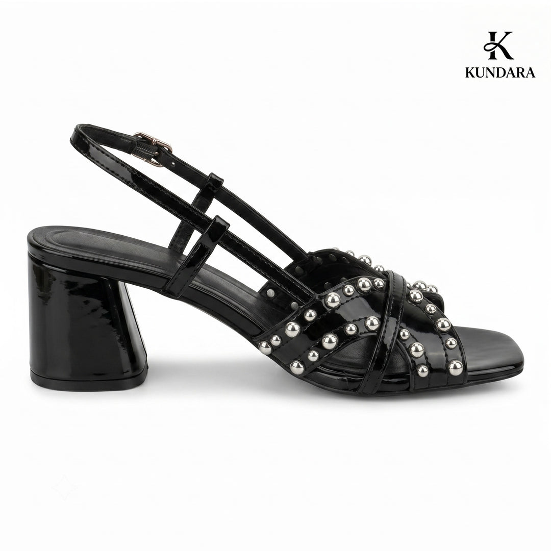 Sienna Studded Block Heel Sandal