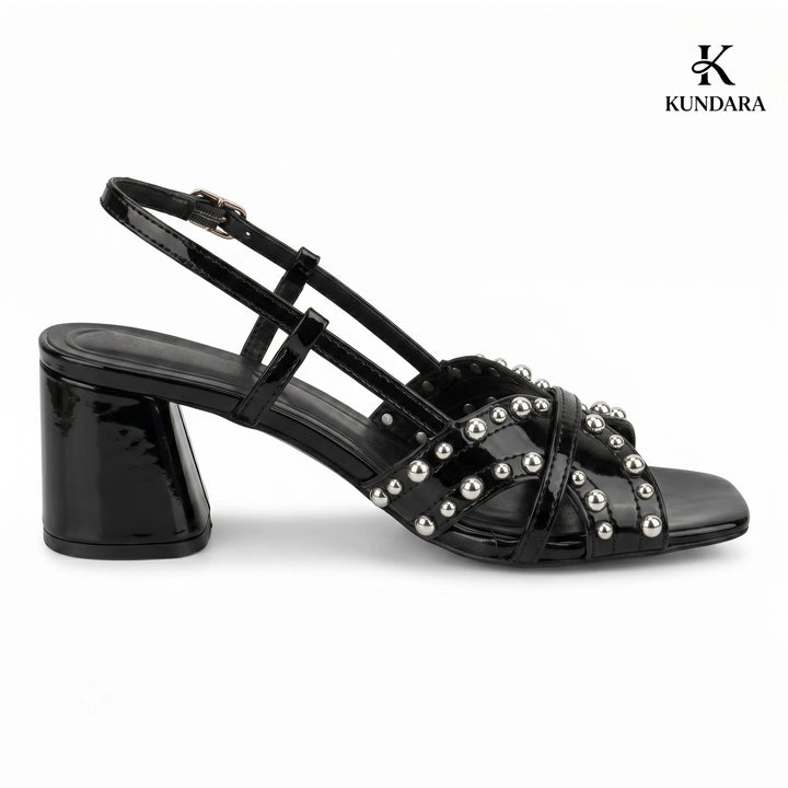 Sienna Studded Block Heel Sandal