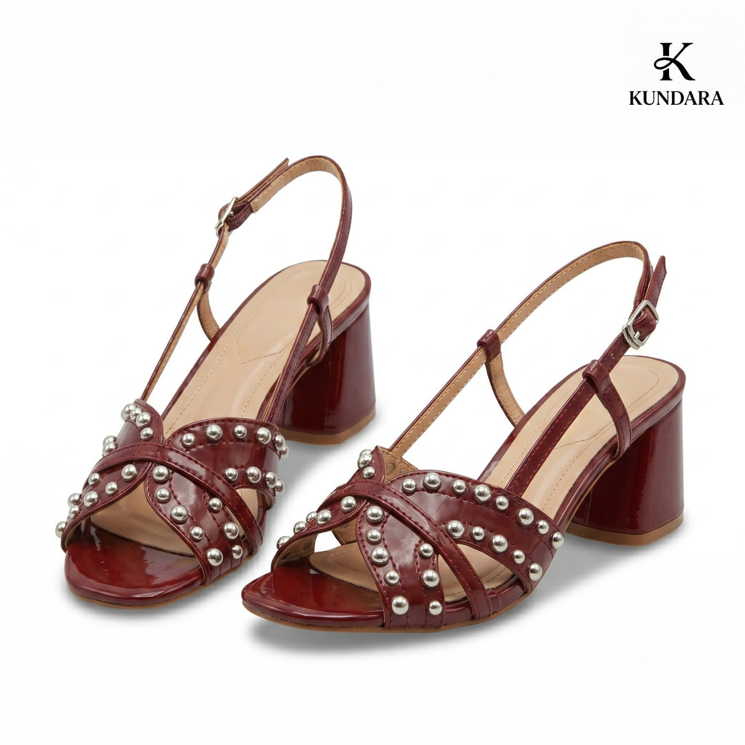 Sienna Studded Block Heel Sandal