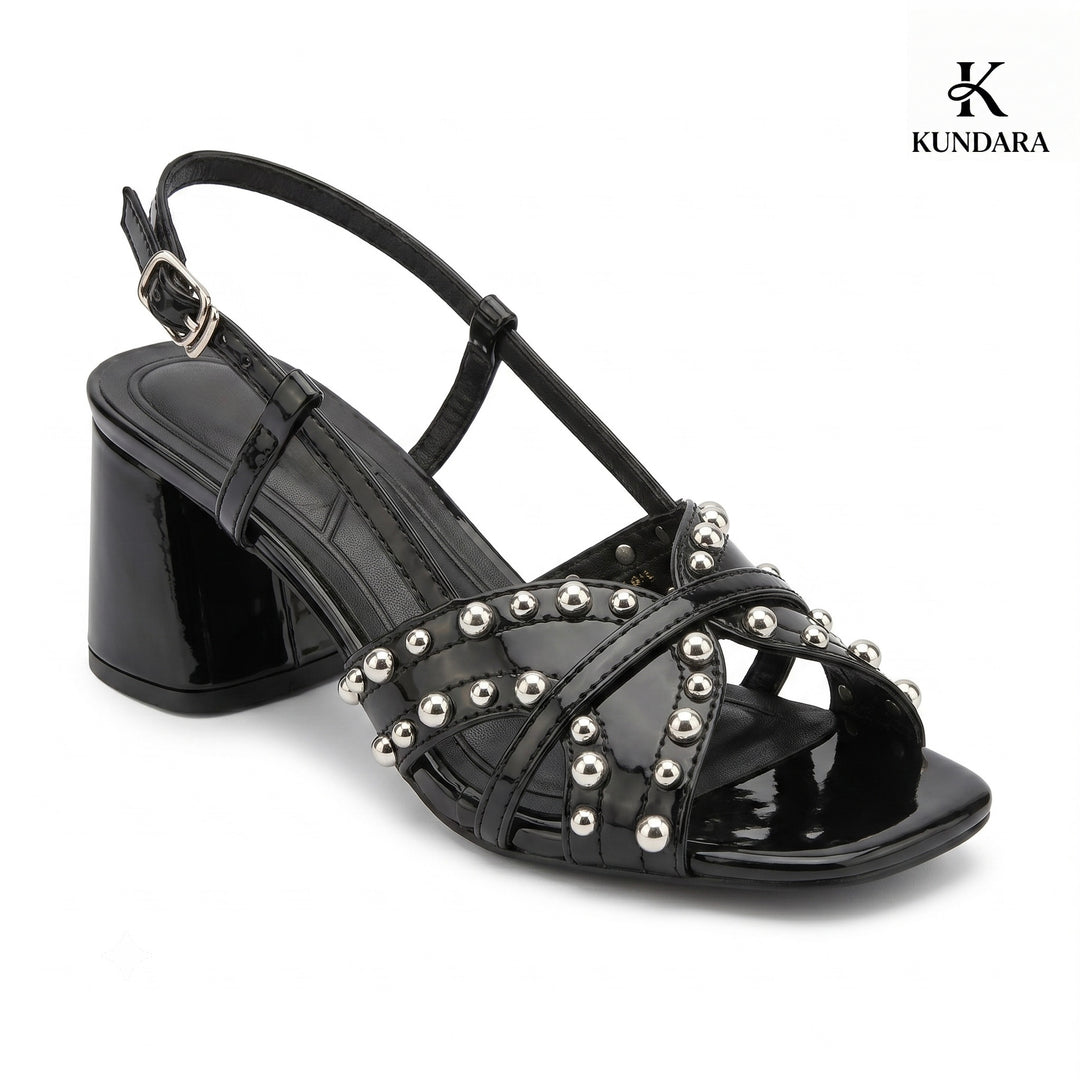 Sienna Studded Block Heel Sandal