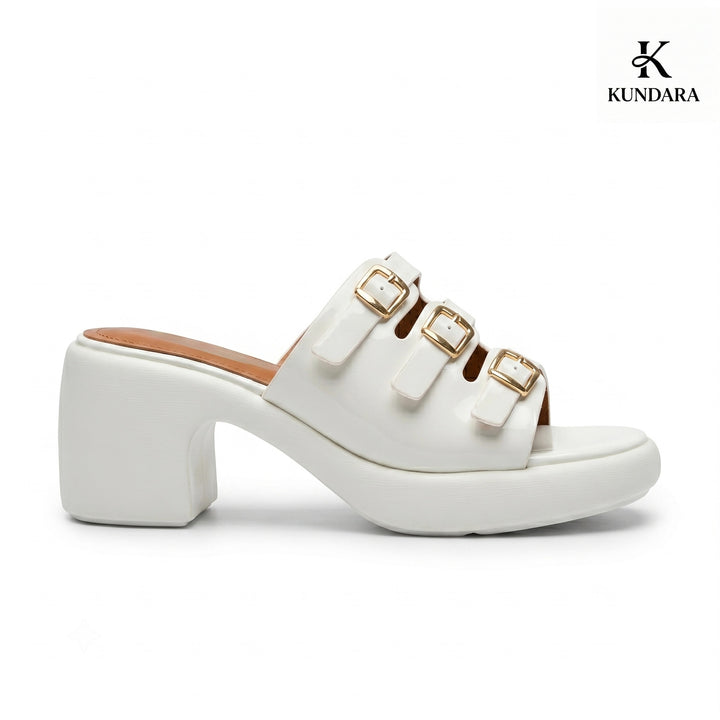 Monroe Triple Buckle Platform Mule