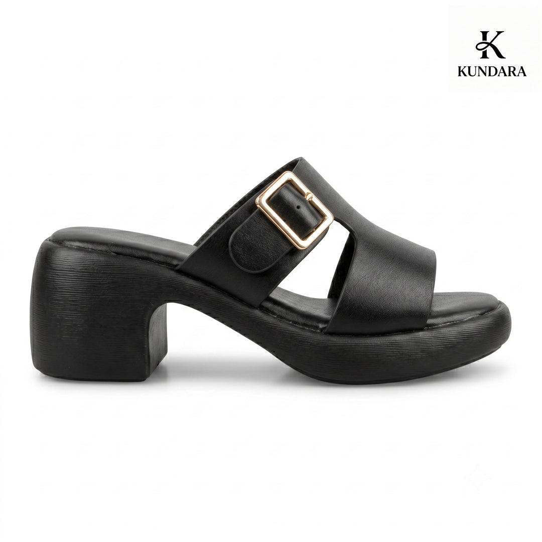 Harper Buckle Platform Mule