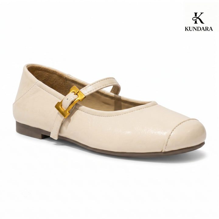 Elara Buckle Mary Jane Flats