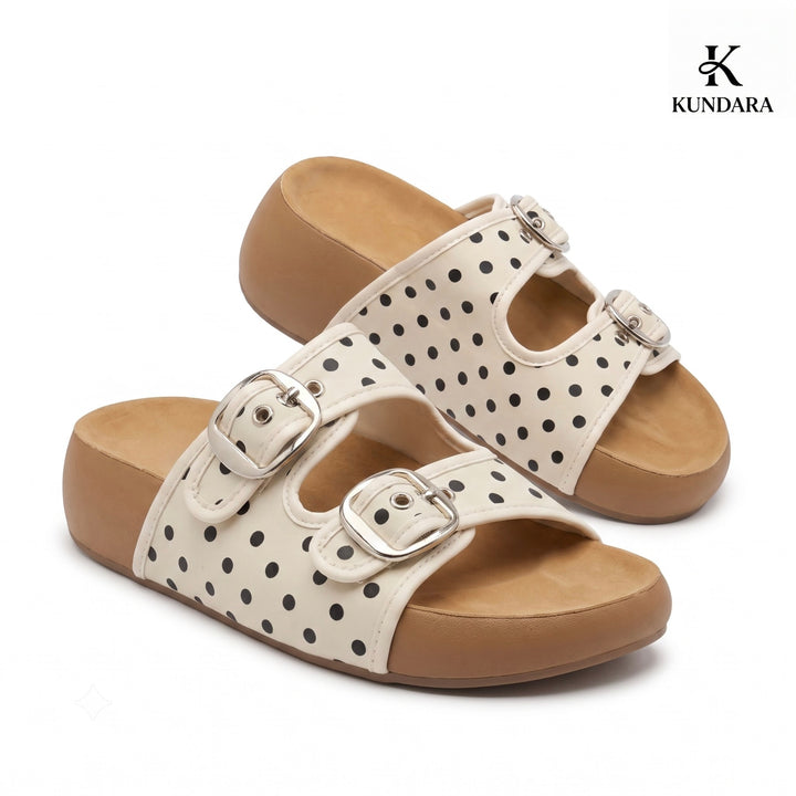 Polina Double Buckle Slides