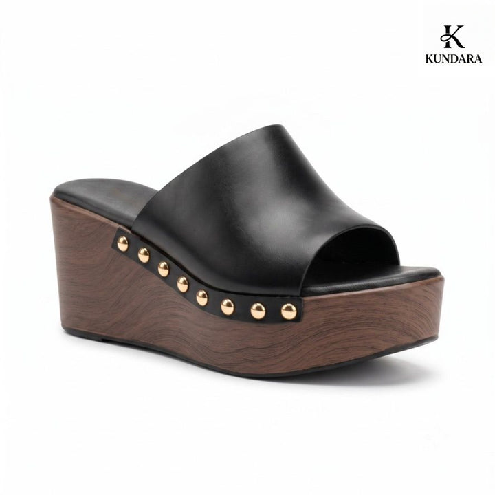 Solara Studded Wedge Mule