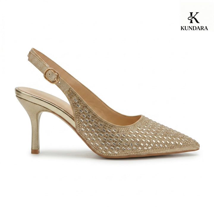 Celeste Crystal Slingback Pumps