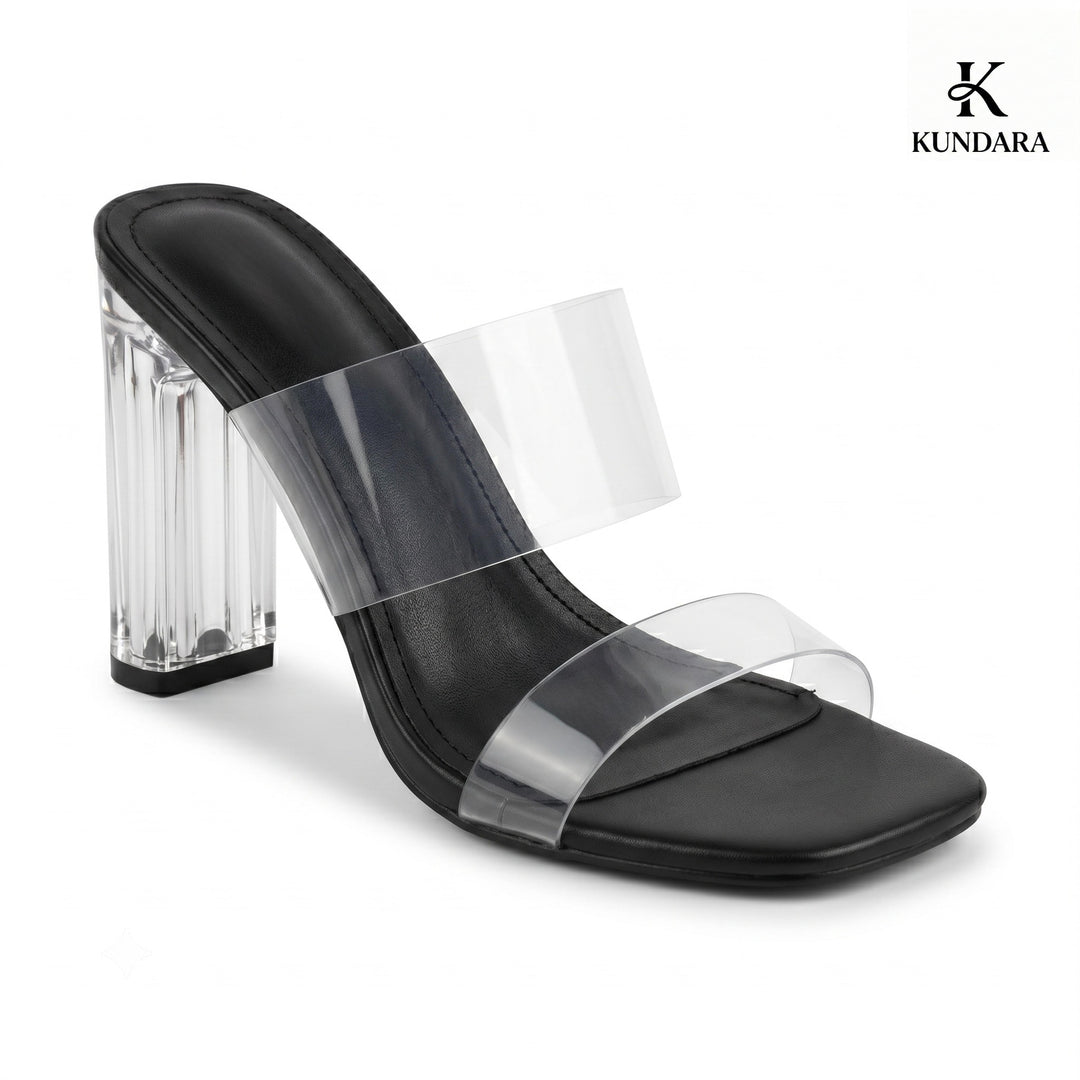 Selene Crystal Heel Mule