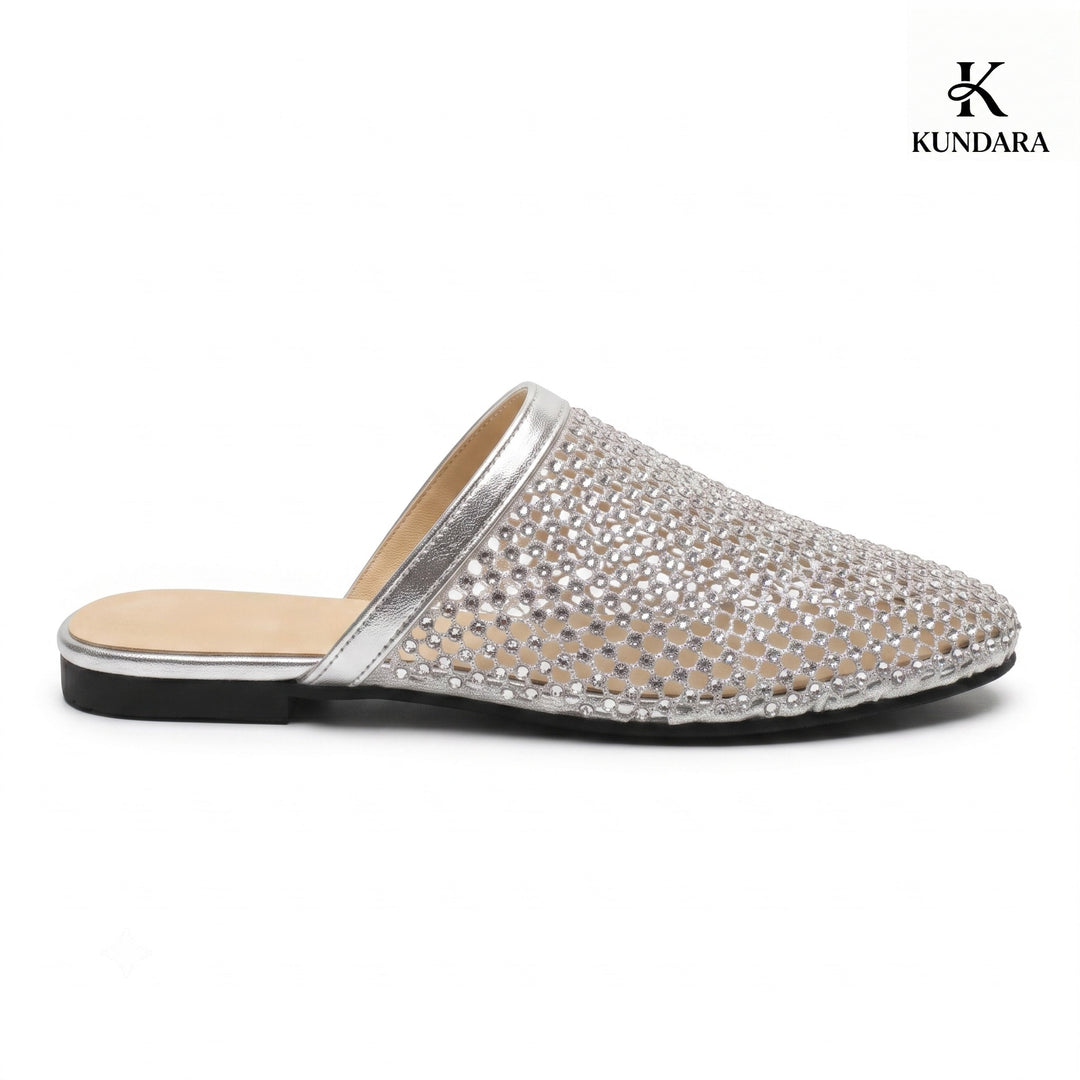 Luna Crystal Mesh Mules