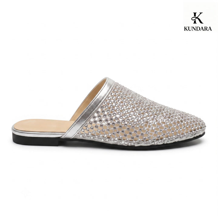 Luna Crystal Mesh Mules