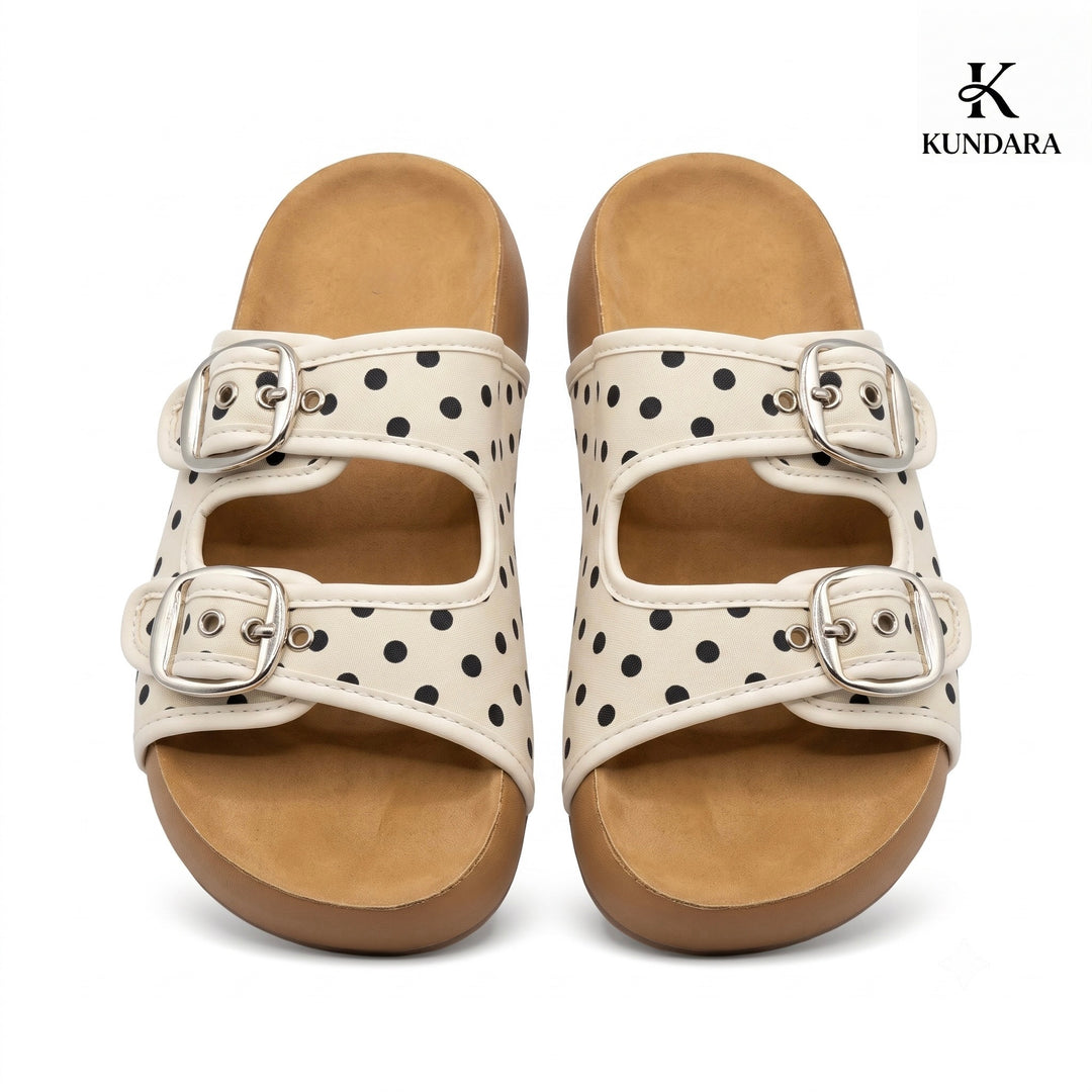 Polina Double Buckle Slides