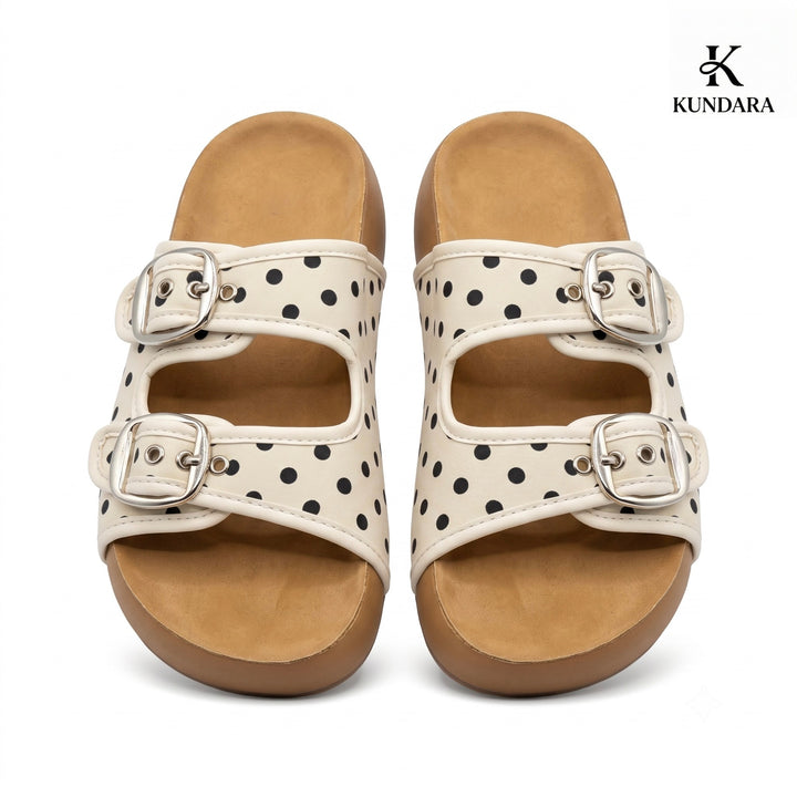 Polina Double Buckle Slides