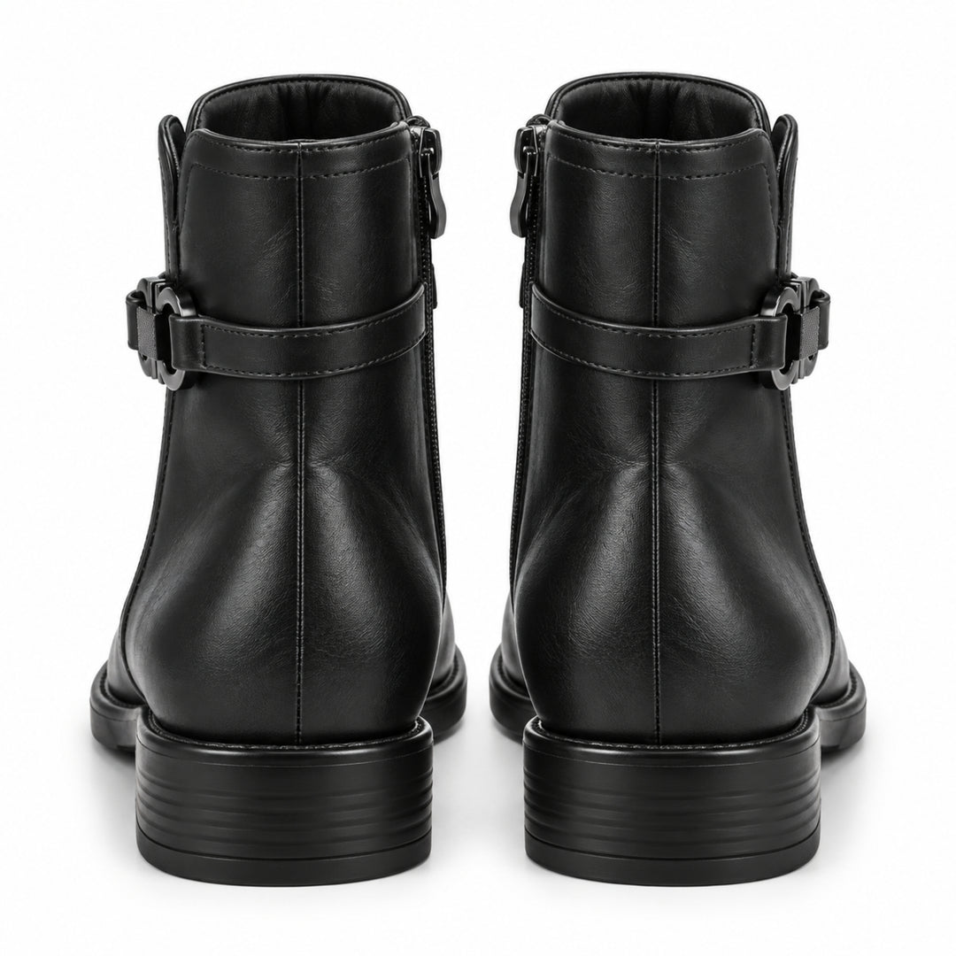 Clara Gold-Link Ankle Boots