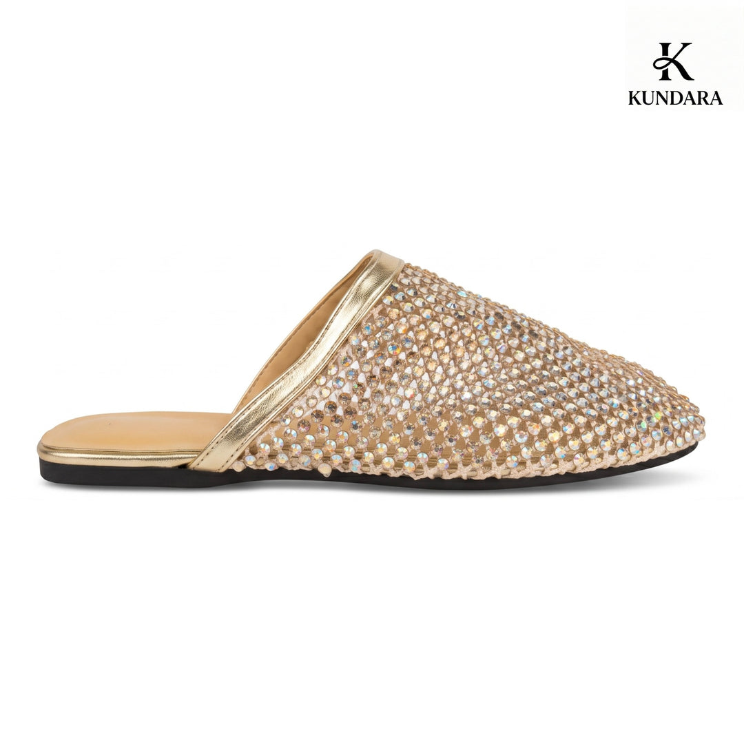 Luna Crystal Mesh Mules