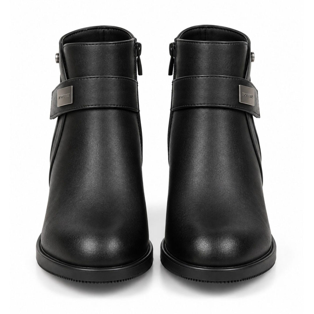 Hazel Gold-Trim Ankle Boots