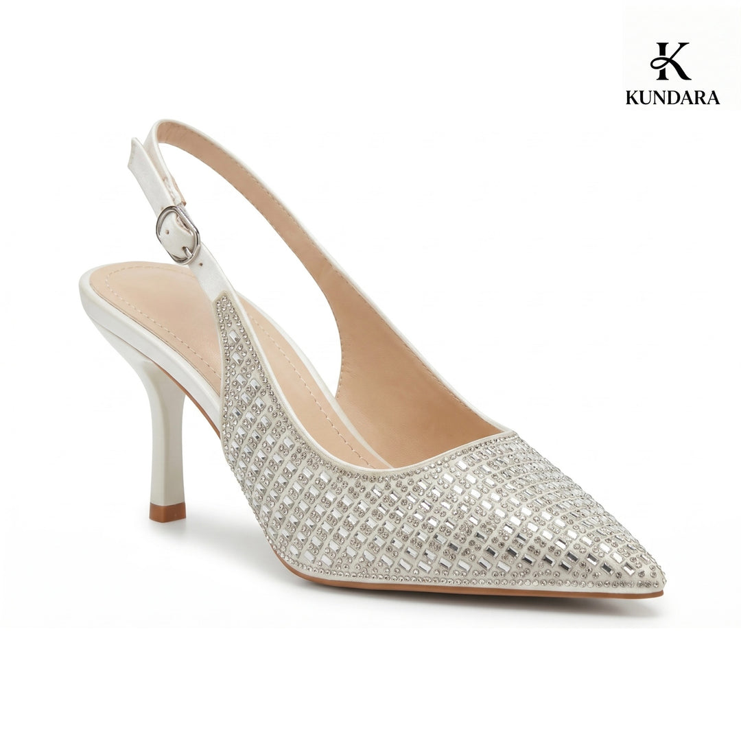 Celeste Crystal Slingback Pumps