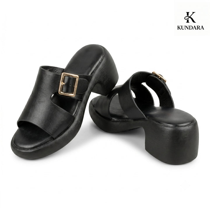 Harper Buckle Platform Mule