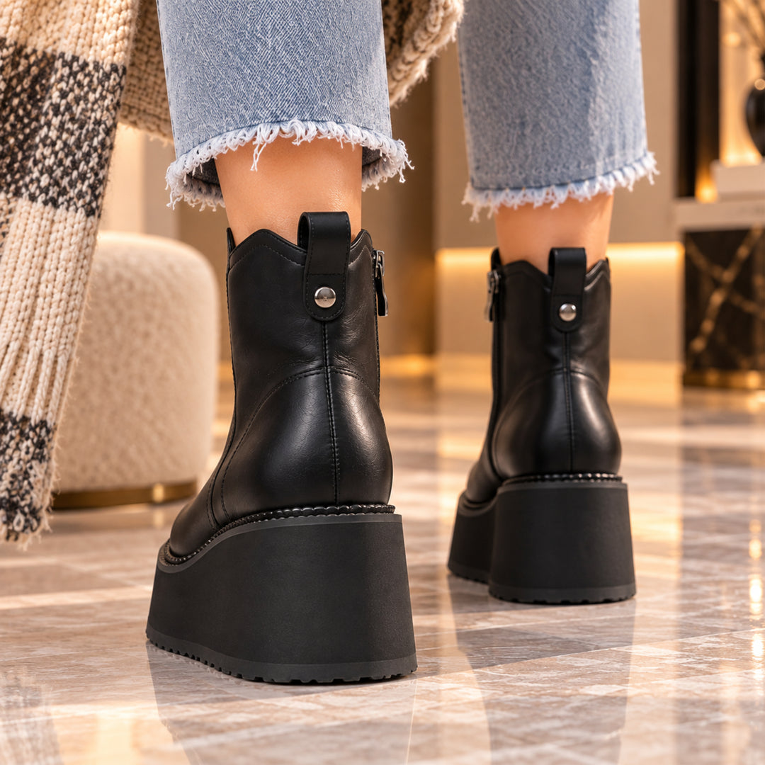 Harley Chunky Platform Ankle Boots