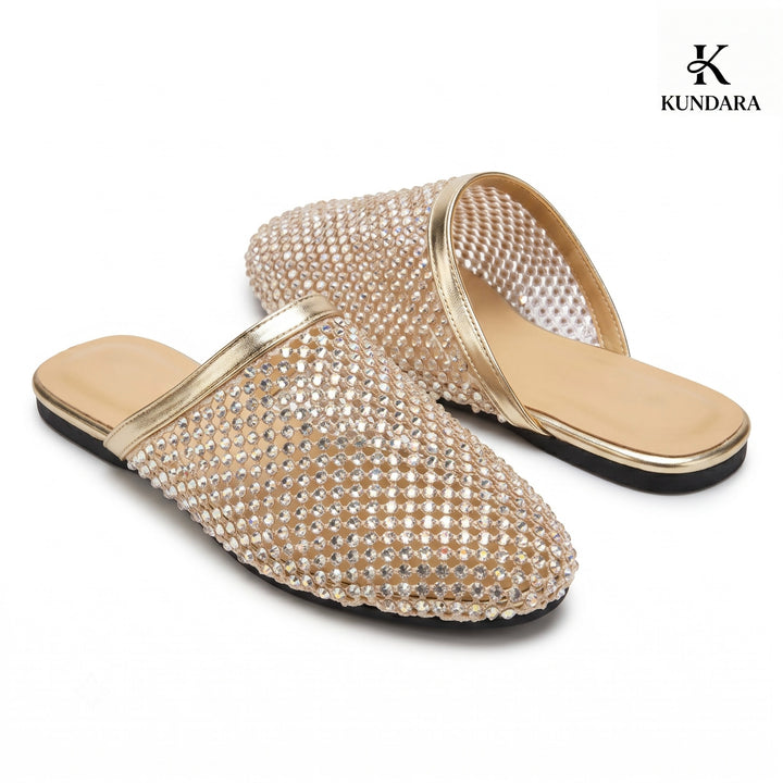 Luna Crystal Mesh Mules