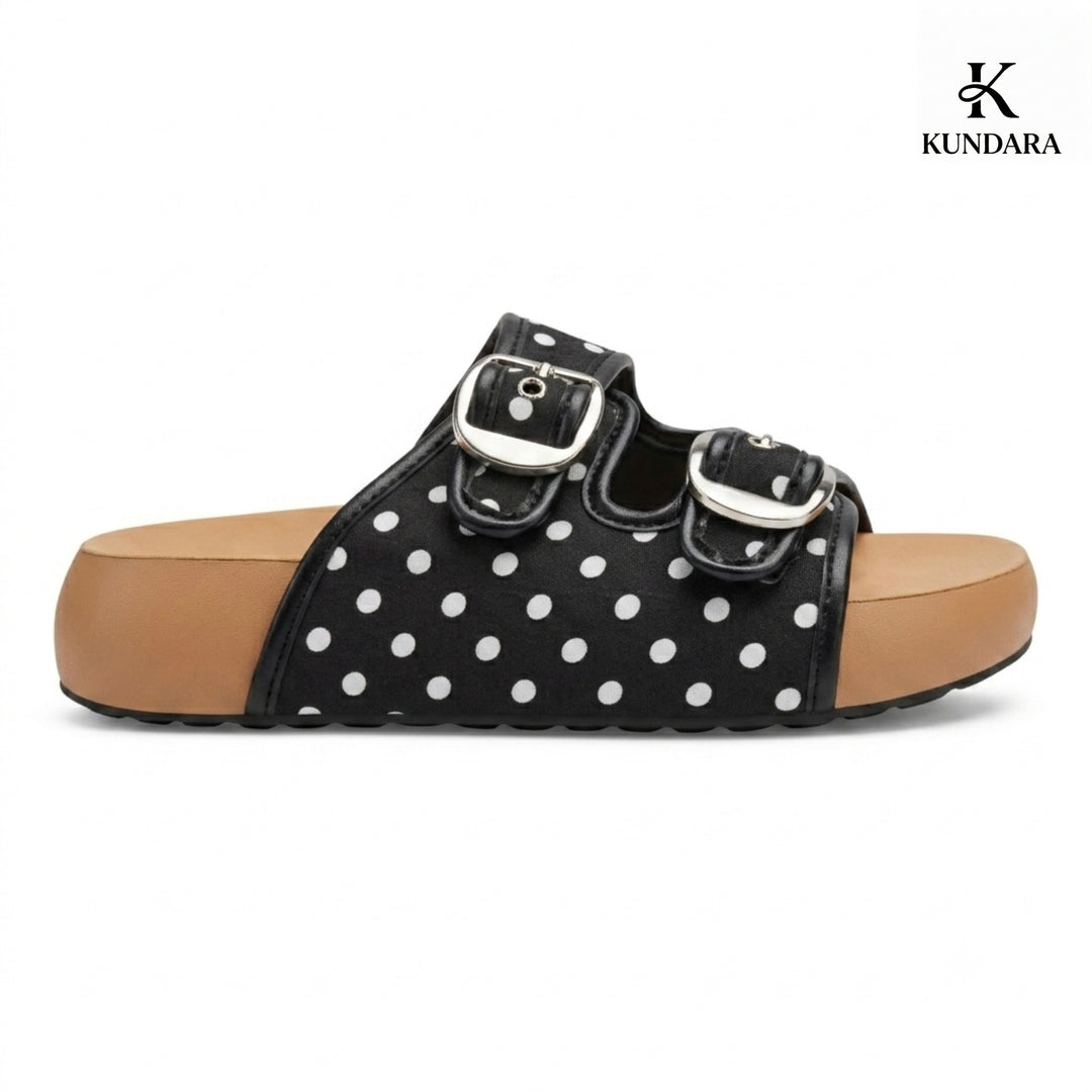 Polina Double Buckle Slides