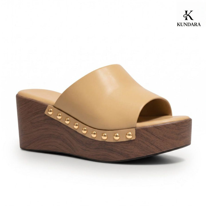 Solara Studded Wedge Mule