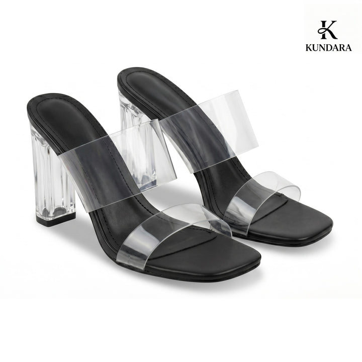 Selene Crystal Heel Mule