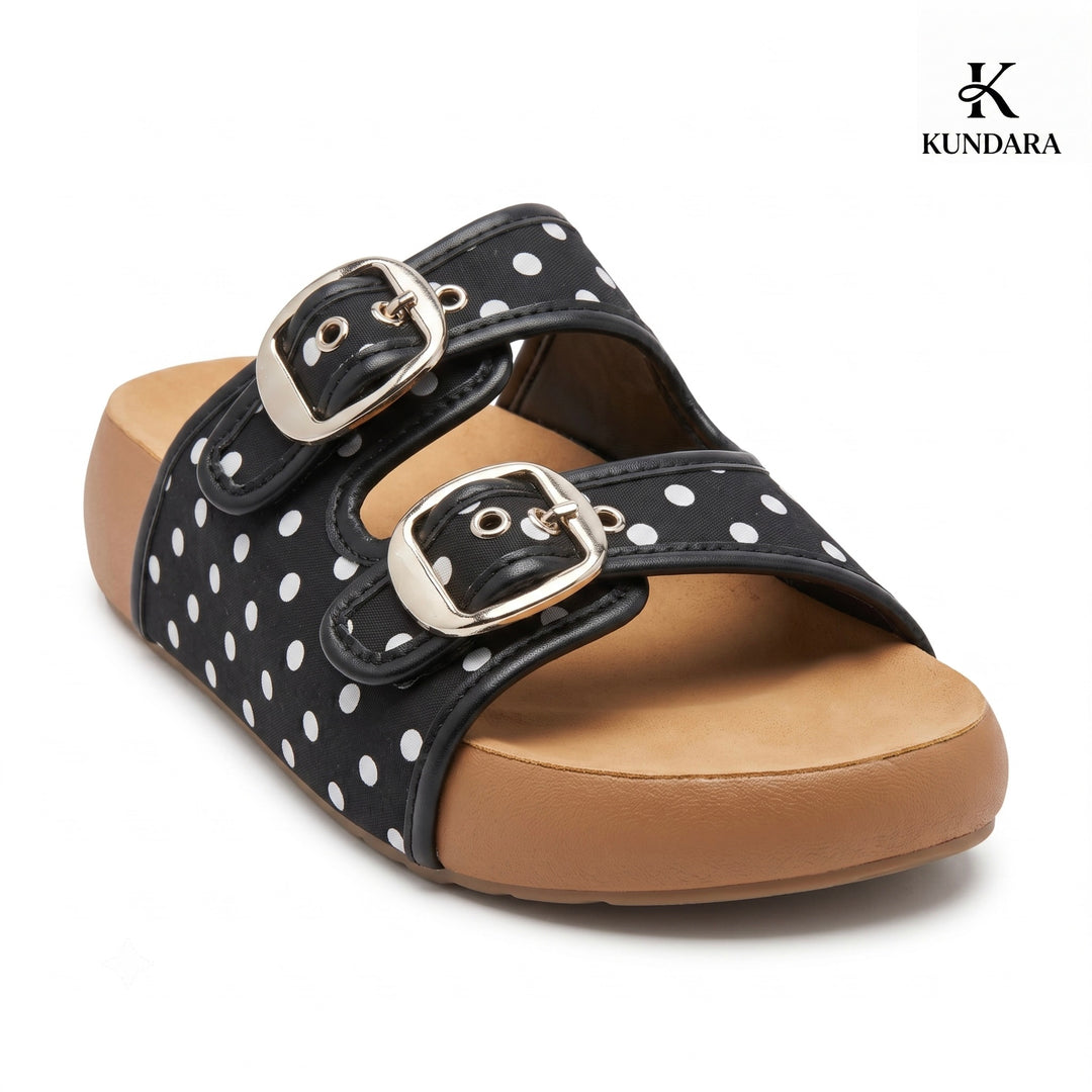 Polina Double Buckle Slides