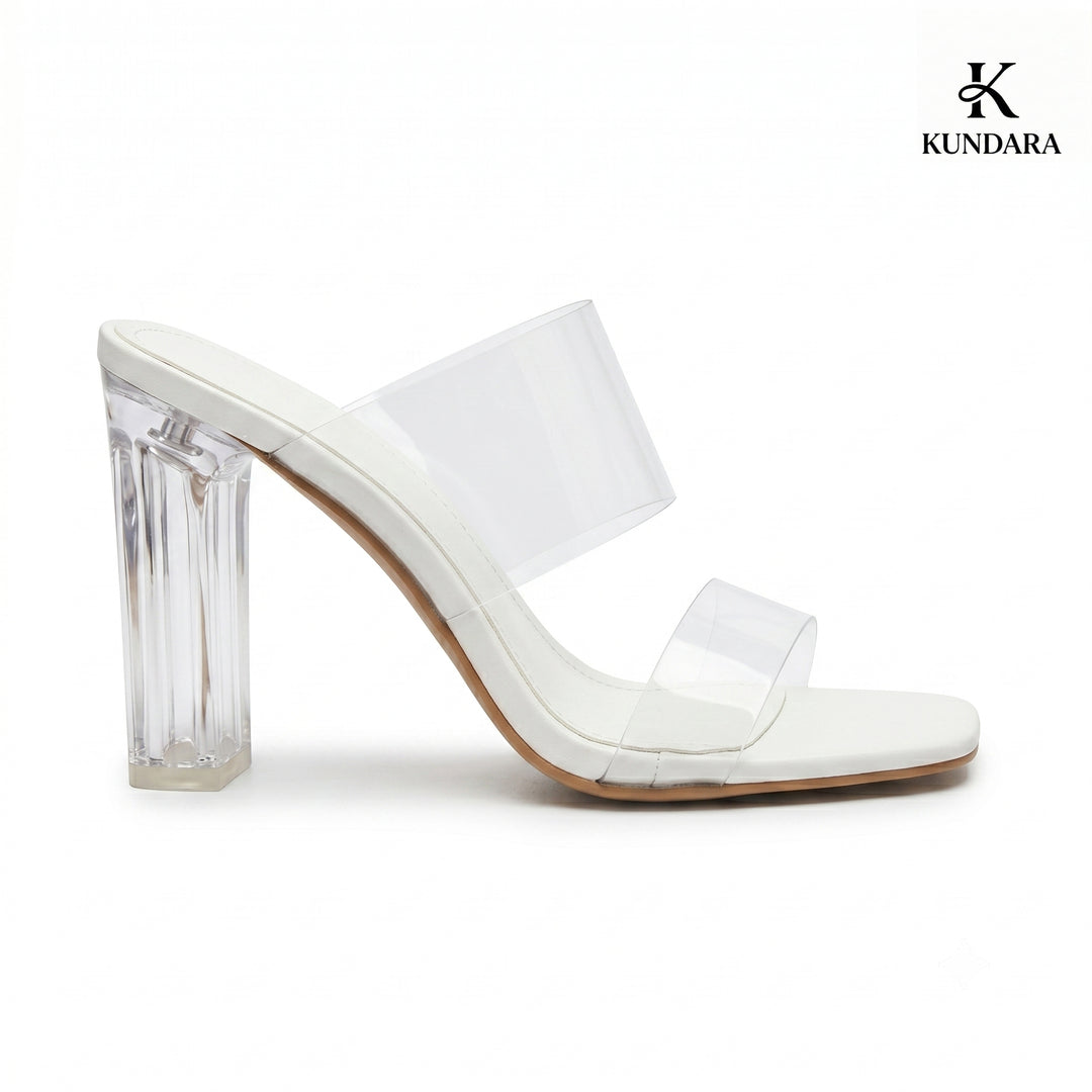 Selene Crystal Heel Mule