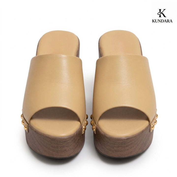 Solara Studded Wedge Mule
