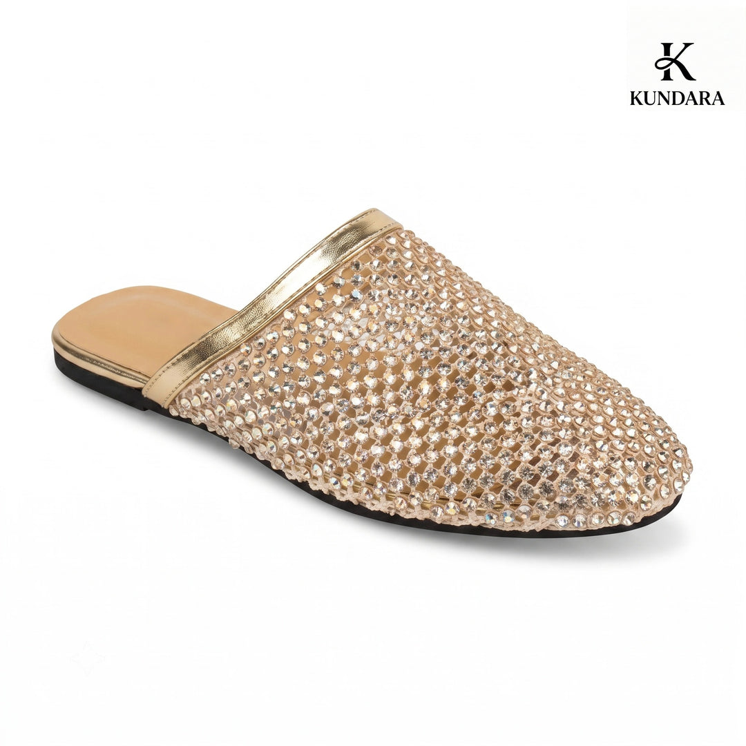 Luna Crystal Mesh Mules