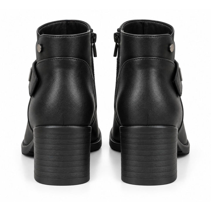 Hazel Gold-Trim Ankle Boots