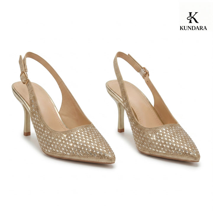 Celeste Crystal Slingback Pumps